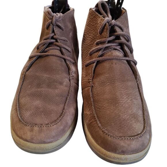 Loli'i Puki by Olukai Chukka Boot 7 Wood Brown Leather Hawaii Waterproof Nubuck - Picture 4 of 6